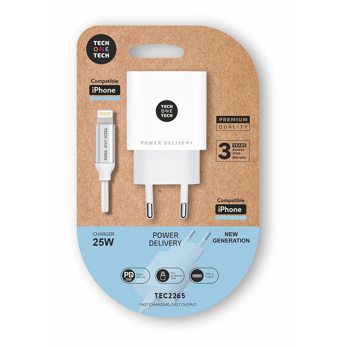 Докинг станция Tech One Tech Бял 25 W